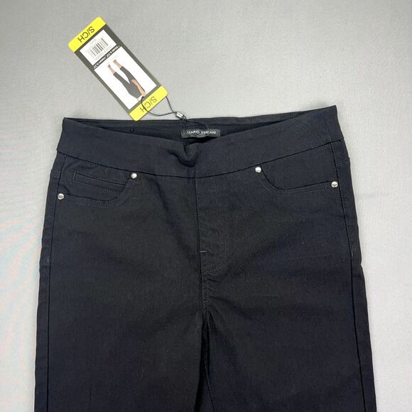 Mario‎ Serrani Italy Women's Comfort Stretch Cuff Capri Black Stretch Small NWT - Picture 2 of 14